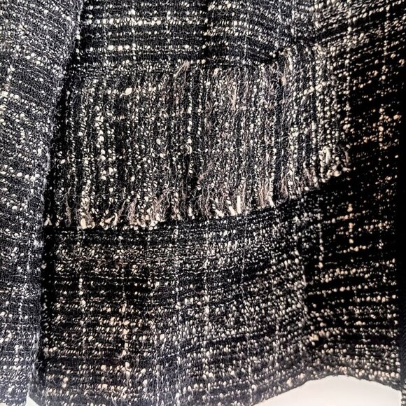 Nanette Lepore Black Tweed Full Zip Blazer Jacket - Picture 5 of 9